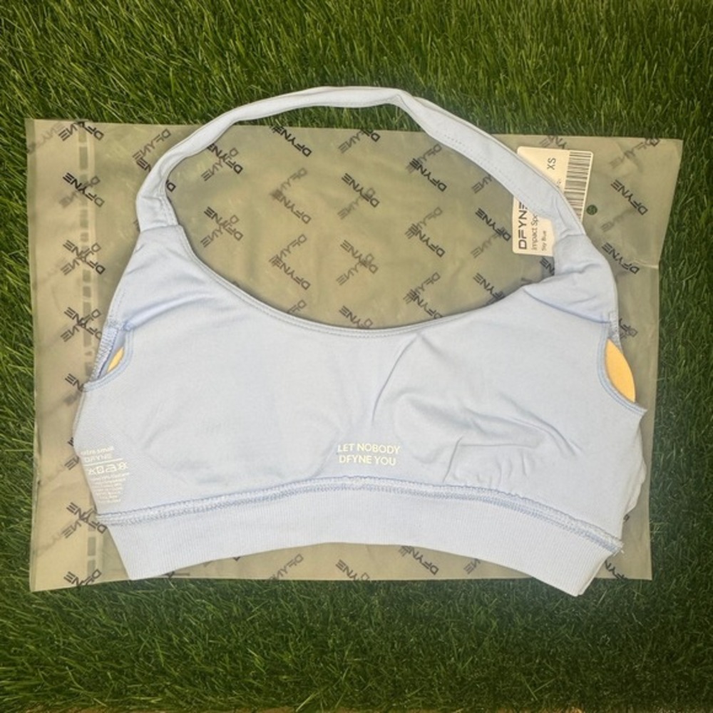 Dfyne impact sports bra sky blue extra small - Picture 3 of 3